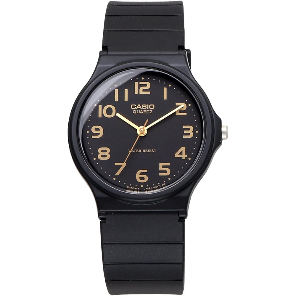[Casio] CASIO Analog Watch, Cheap Casio MQ-24-1B2L, Urethane Strap, Unisex, Black & Gold Arabic N...