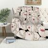 Anime Cute Warawara Blanket Plush Nap Sofa Rug for Living B-Boy and H-Heron Room Office Bedroom Birthday Home Travel Kid Gifts