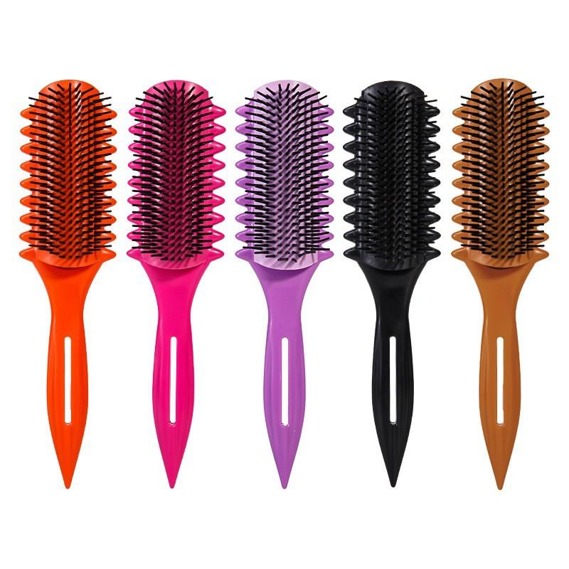 Hair Curl Styling Comb Removable Nine Row Hair Comb Tip Tail Hair Brush