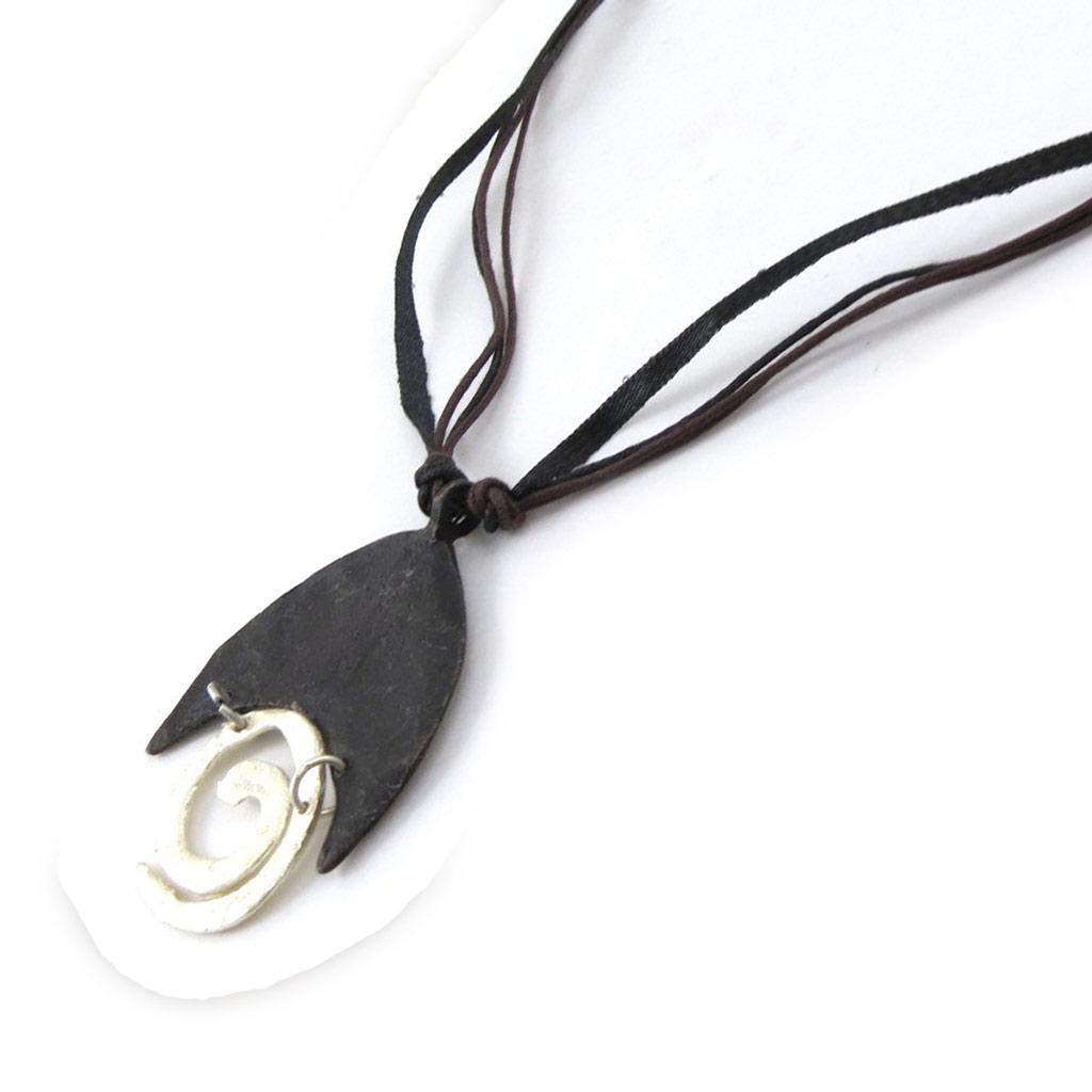 Les Trésors De Lily [E7233] - Designer Necklace 'Jardin d'Eden' Black Silver