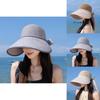 Ladies Fashion Sun Hat With Wide Brim And Breathable Polyester Material For Beach And Travel