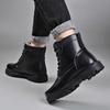 Winter Fashion Male Martin Boots Plus Velvet Warm Leather Boots Gentleman Dress Shoes