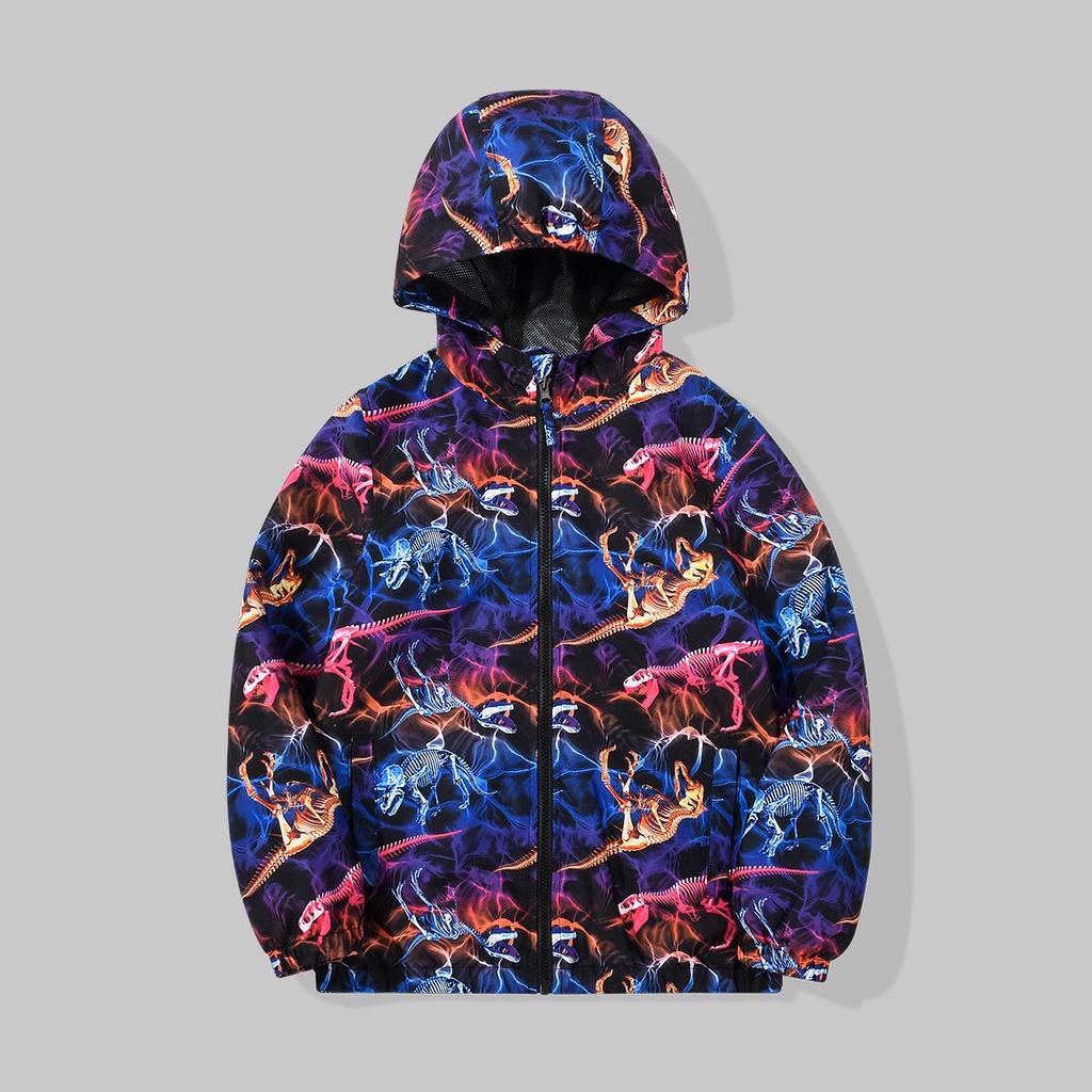 2025 Spring/Autumn Boys' Windproof Camouflage Cartoon Jacket