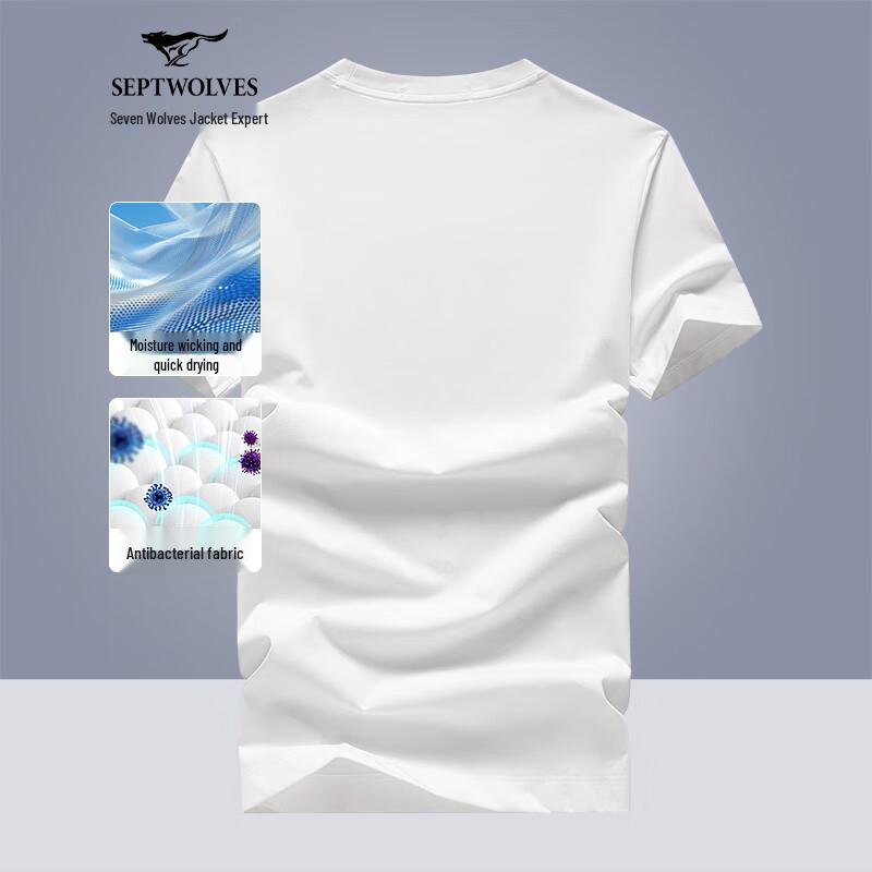 Septwolves Men s Moisture-Wicking Short Sleeve T-shirt 180/96A