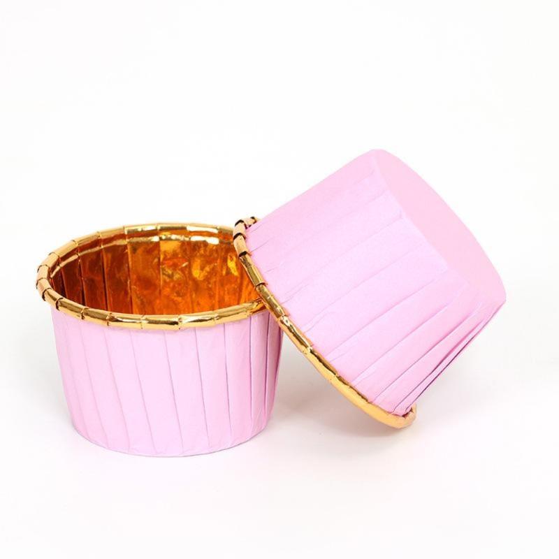 50Pcs Eco-Friendly Cake Liner Tray Muffin Cases Baking Cup Cupcake Wrappers - Disposable Paper Cups for Baking and Party Decor