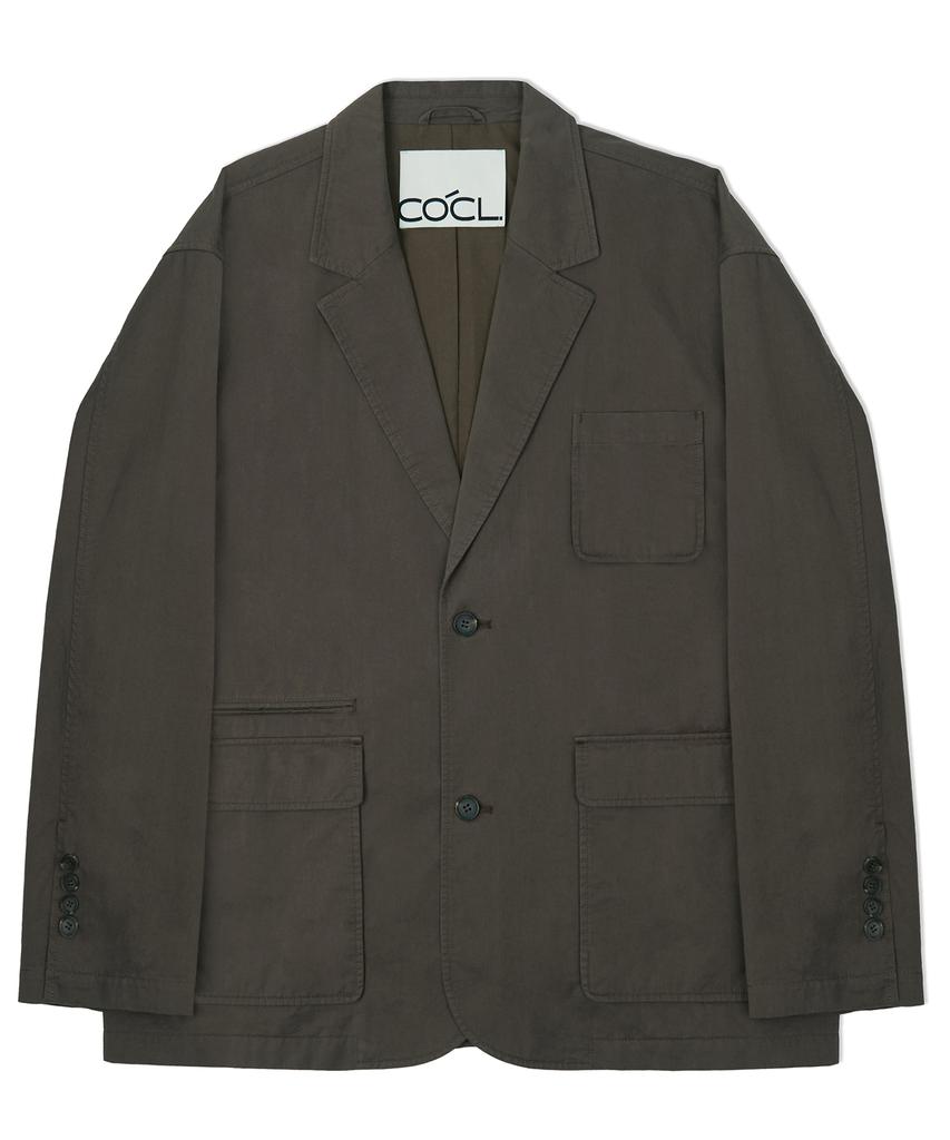 Costume O’Clock Cotton Loose Fit Washed Blazer Beige Coosjk039Beige
