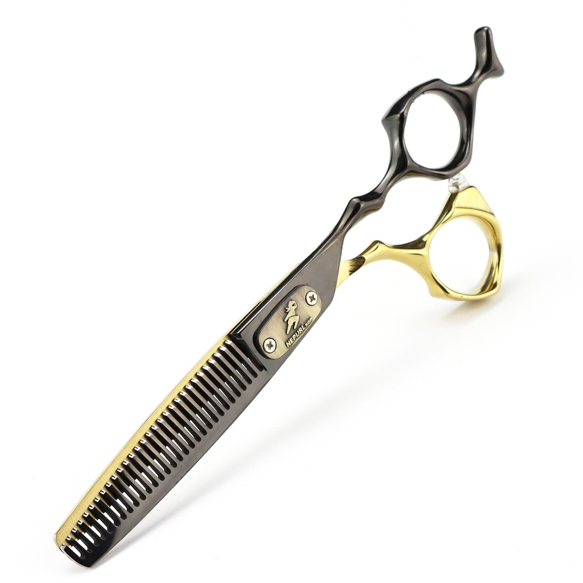 

Fcg-25 Black, Gold Cover, Neptune Hair Scissors, Straight Scissors, Thin Scissors, Special Foreign Trade Explosion For Hair Salons Fcg-18 gold 6.0inch dental scissors