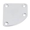Guitar Neck Reinforcement Plate with Screws 4 Hole Curved Neck Joint Protection Board for Electric Guitar Bass