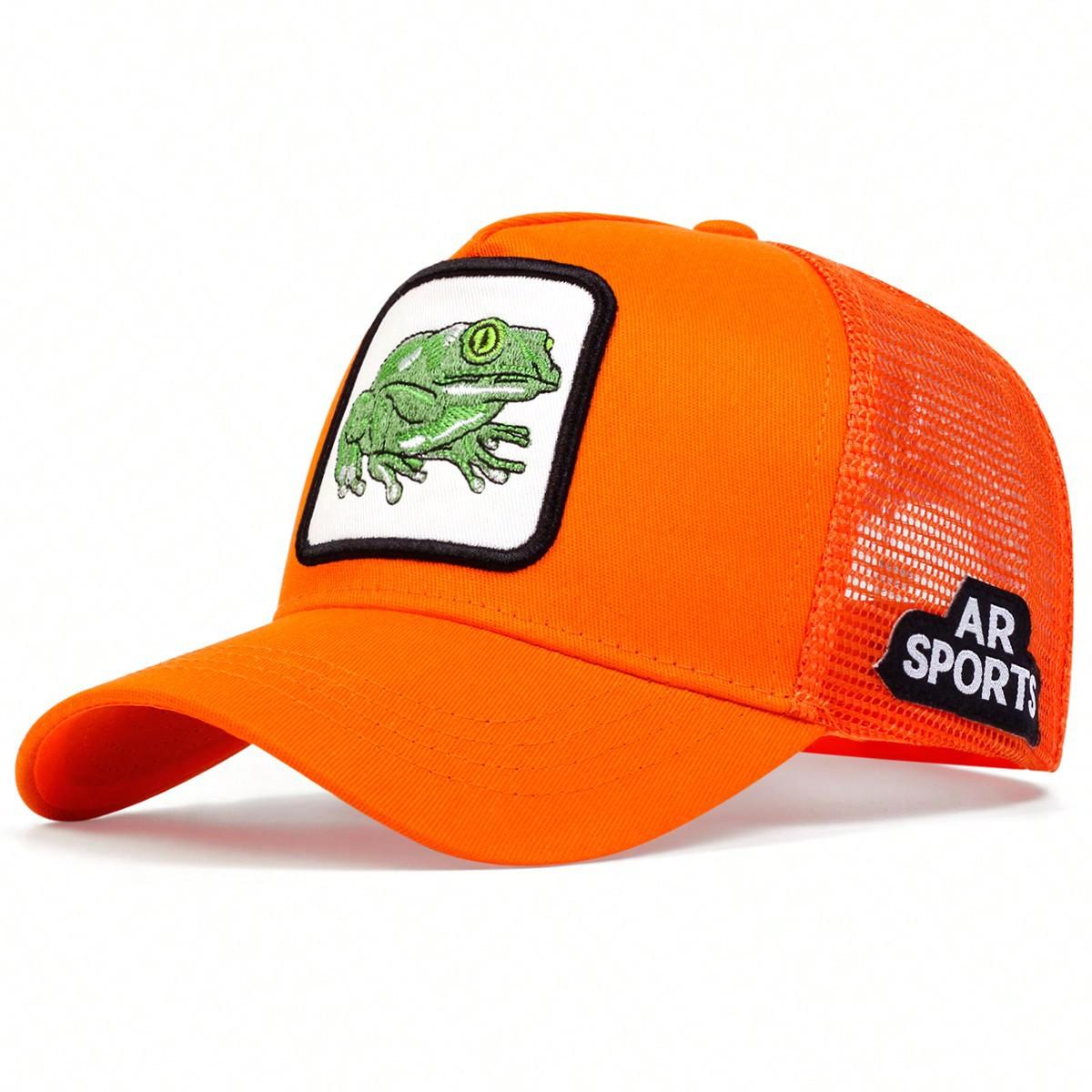 

Unisex Frog Embroidery Baseball Net Caps Spring And Summer Outdoor Adjustable Casual Hats Sunscreen Hat Sports Cap Adjustable