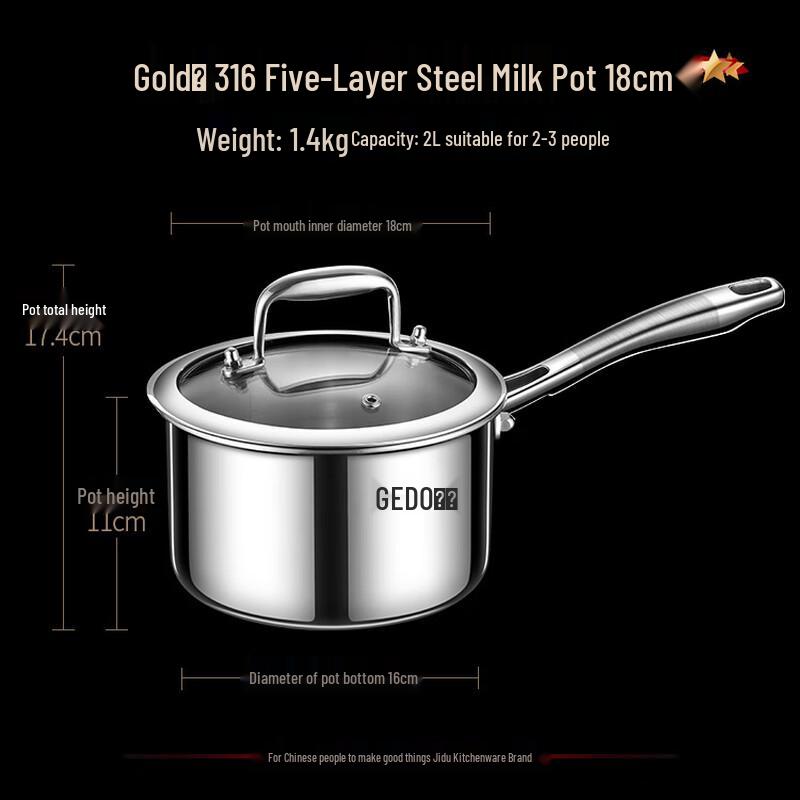 Jidu 316 Stainless Steel Multifunction Pot