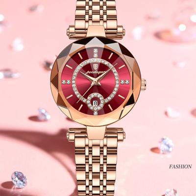 New Watch for Women Luxury Jewelry Design Rose Gold Steel Quartz Wristwatches Waterproof Fashion Ladies Watches