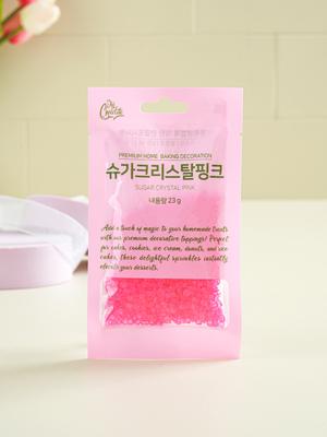 DIY Pink Sugar Crystals Decorating Topping
