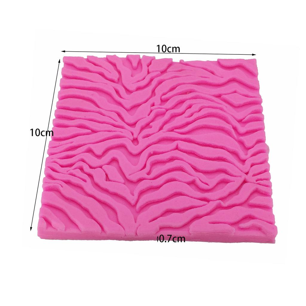 Quadratische Matte Fondant Wandfliesen Formen Spitze Silikon Süßigkeiten Kuchen Rand Dekoration Schokolade Zebra Form