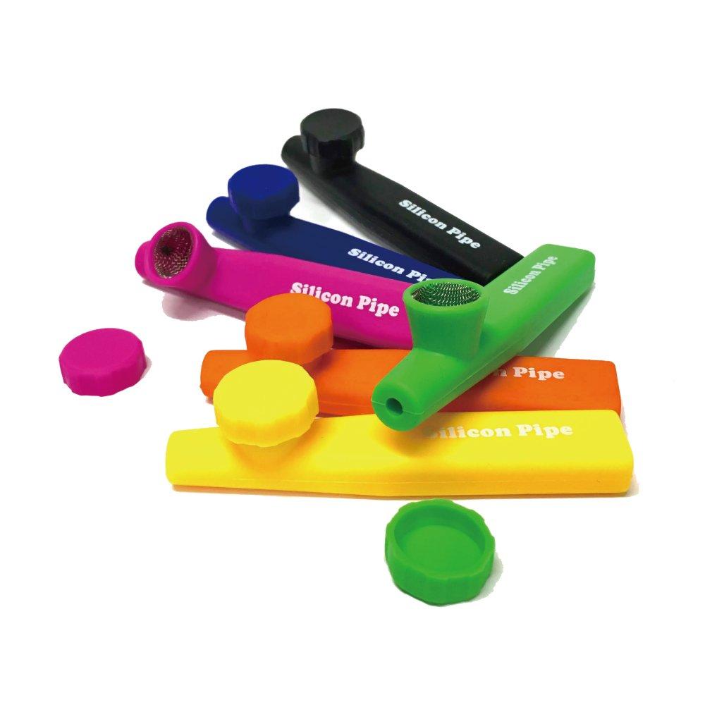 Silicone Hand Pipe with Compatible with Available In 6 Colors Lid, Tune/actiTube Filters, (Pink)