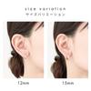 18K Gold Hoop Simple 18K Made in 3598 [HILLYS] Earrings, Earrings, Gold, Hypoallergenic, K18, Women's, Catchless, One-touch Ring, Accessories, Japan,