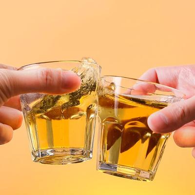 150ml 2pcs Set Vintage Thick Beer Glasses Suitable for Gatherings Transparent Whiskey Tequila Glasses Tea Mug Holiday Gifts