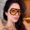 Shades Multicolor Lenses Eyewear Irregular UV400 Sun Glasses Large Frame Sunglasses  Cycling