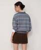 MUSINSA STANDARD WOMAN Women'S Multi-Stripe Collared Knit [Gray]