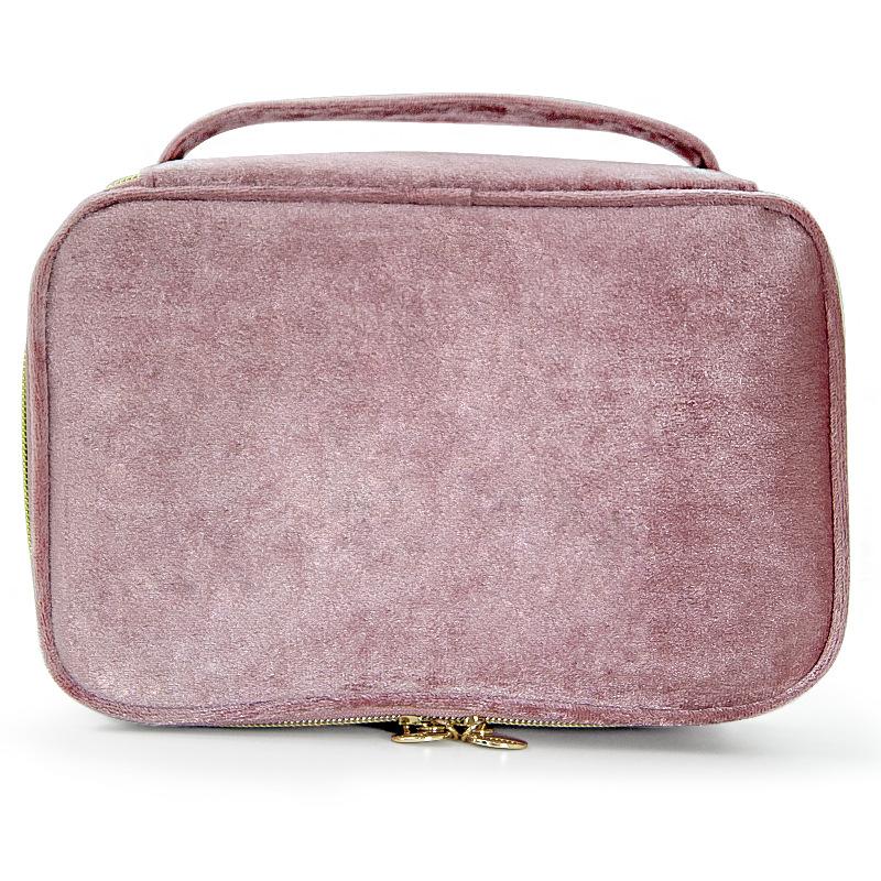 2022 New Fashion Flannel Makeup Bag Portable Portable Cosmetic Storage Bag Large Capacity Travel Cosmetic Case
