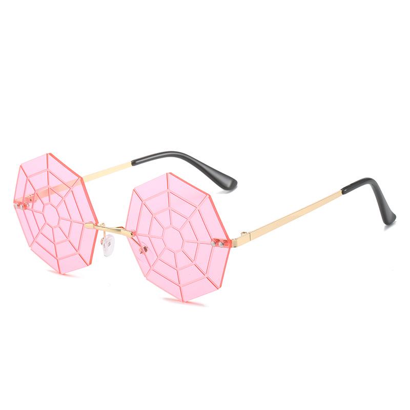 2023 Spider Web Frameless Sunglasses - European American Street Style Hip Hop Fashion