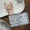 Flowers Rose Nail Silicone Relief Shape Nail Art Mold 3D Nail Decoration Nail Salon Accessories Manicure Tool