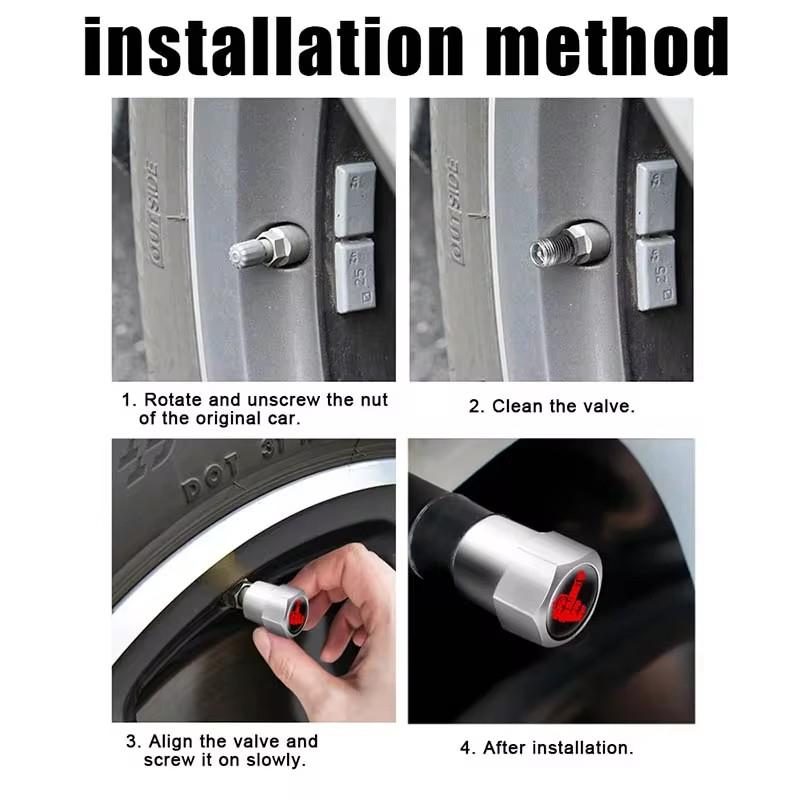 4Pcs Quality f14 Universal Car Tire Valve Caps Seal Tire Valve Stem Caps Dust Proof Covers For Car Truck Motorcycle Bicycle Caps