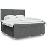 VidaXL Slatted Bed Base with Mattress Dark Grey 180x200cm Fabric, Bed, Platform Bed, Panel Bed, Furniture of 3294041
