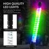 2PCS 1FT COB LED Whip Lights Remote Control Flagpole Antenna Whips for UTV  ATV Off Road Truck Sand Buggy Dune RZR