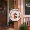 Rustic Wooden Porch Decor for All Seasons Festive Welcome Sign with 13 Interchangeable Accessories, Seasonal Farmhouse Door Sign, Durable Wood Hanging