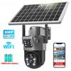 4K 8MP Dual Objektiv Solar Kamera Outdoor Sicherheit WiFi Überwachung Kameras Mit Solar Panel PIR Personen Erkennung PTZ CCTV Kamera