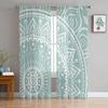 Bohemian Mandala Sheer Voile Vorhänge für Wohnzimmer Schlafzimmer Exotischer Stil Fenster Tüll Vorhänge Transparenter Chiffon Vorhang