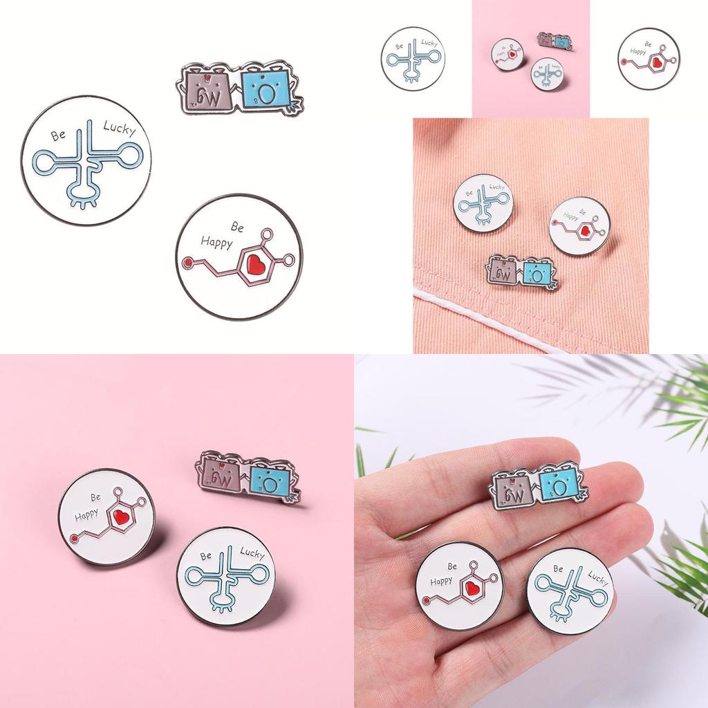 Elegante Legierung Omg Englische Anstecknadeln für Paare Geometrisches Design Universelle Brosche Mode