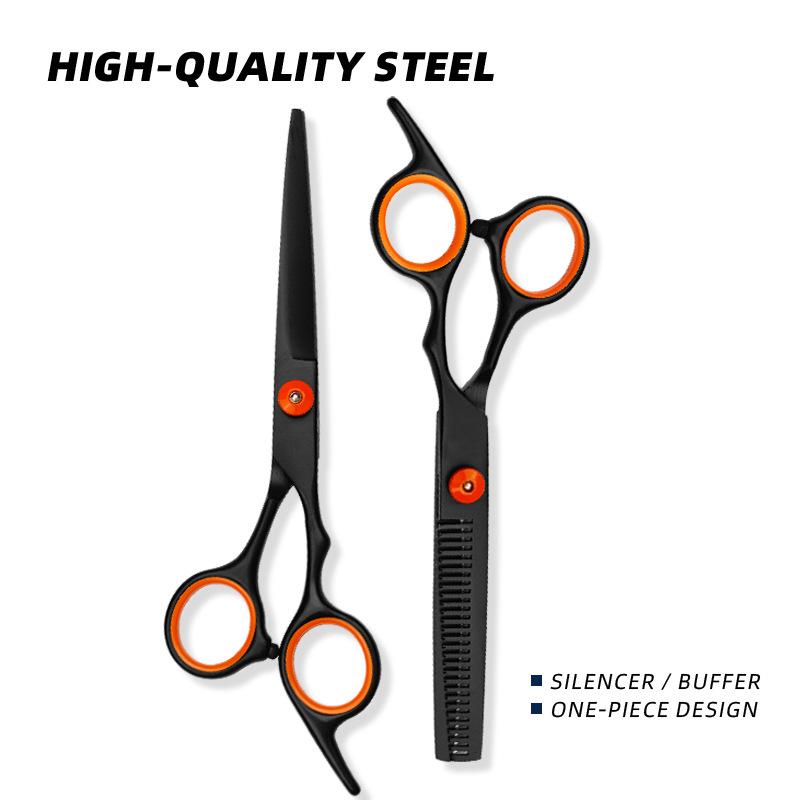 Mid-range Black 4CR Stainless Steel Professional Hair Cutting Scissors Set – Self Hair Cutting Tool