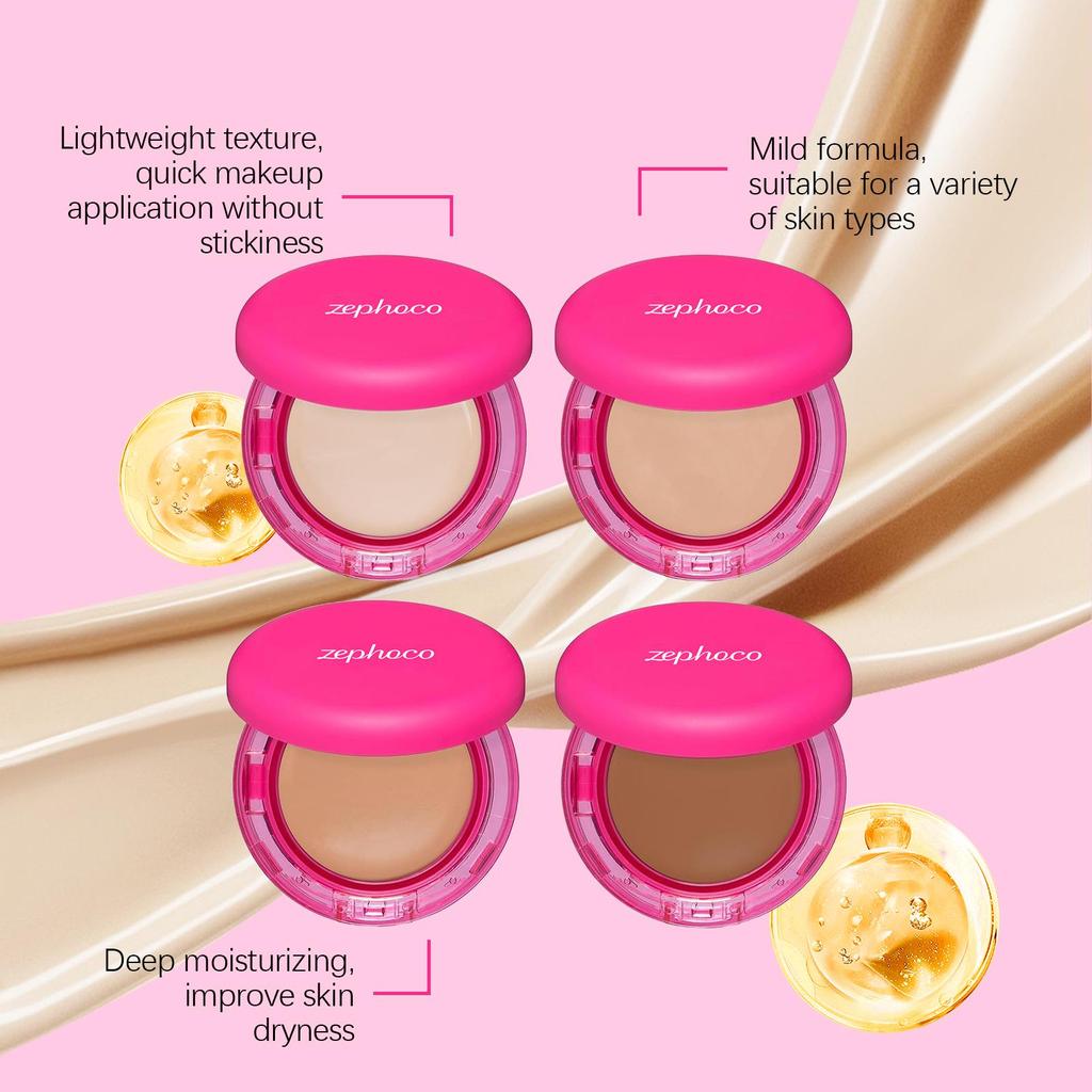 2pcs Lightweight  Smooth Foundation Moisturizer + Eyebrow Pencil Makeup Set Natural and Long-Lasting Color