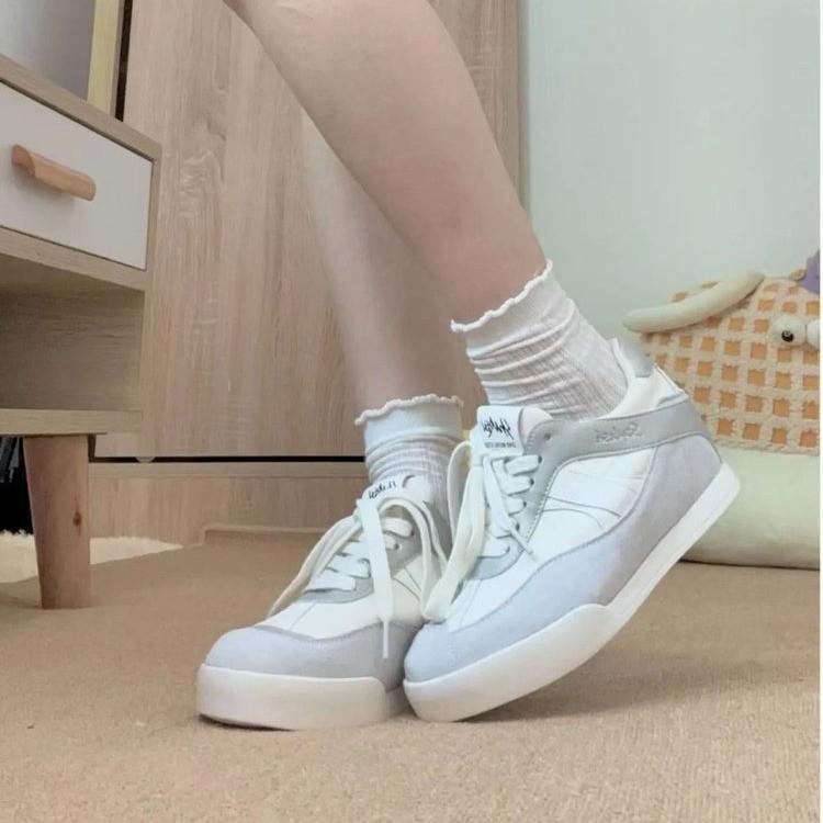 Blue sneakers women's new spring and summer platform German training shoes Waffle Forrest Gump shoes round head board shoes casual canvas shoes