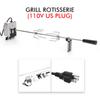 110V/220V Velký nerezový gril Rotační rožeň Rošt na prase/kuře Motorová sada 4W