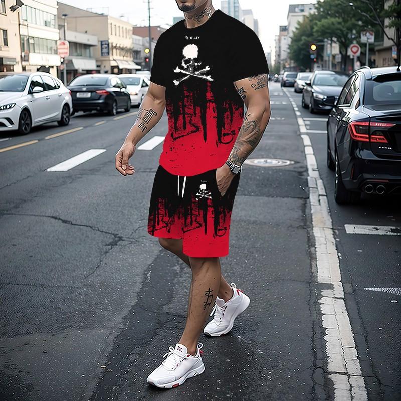 

Модный мужской повседневный спортивный комплект из двух предметов: футболка и шорты, футболка и шорты для баскетбола, летняя мода для мужчин, новинка 6XL