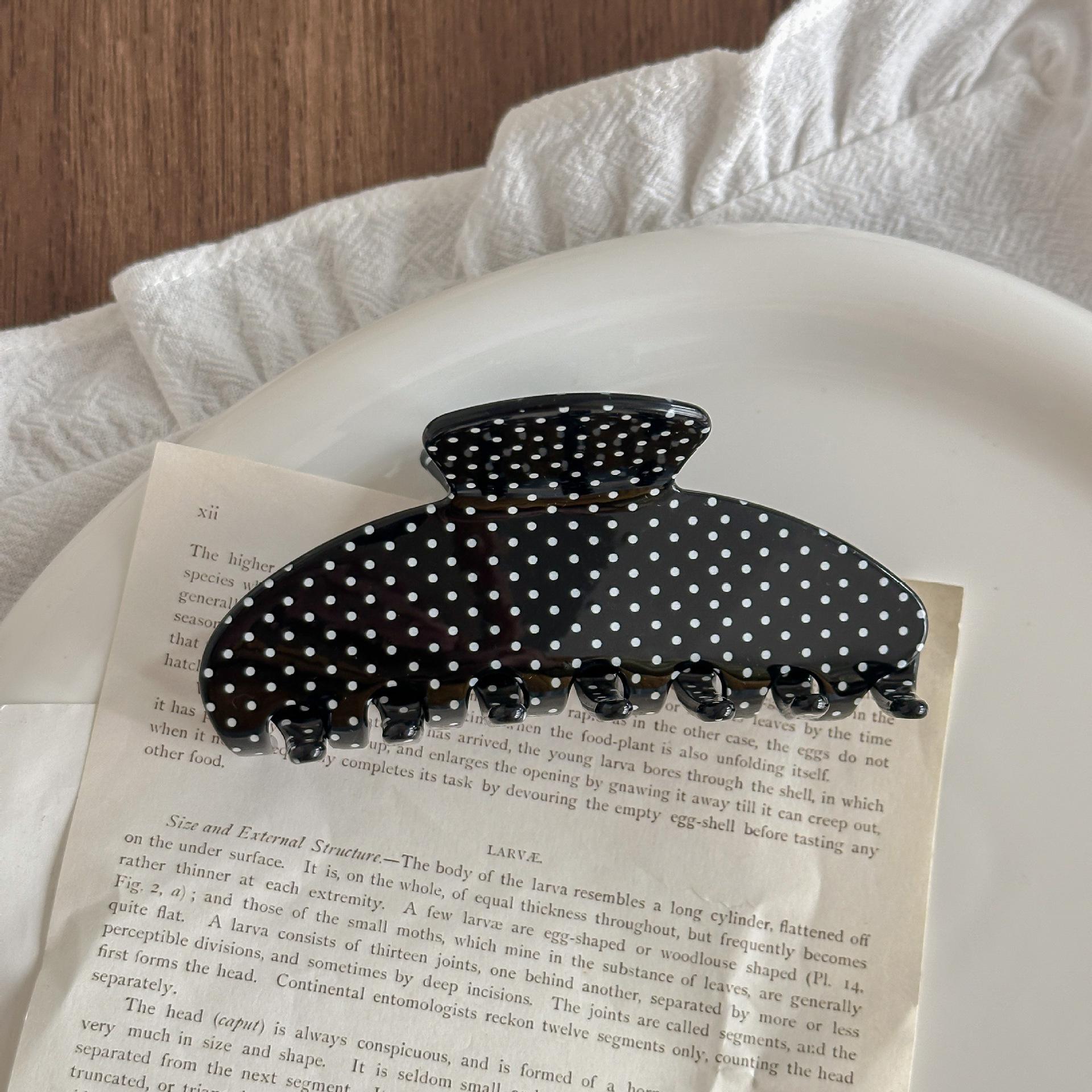 Осенне-зимний французский золотой лейбл шоколадный ацетатный зажим для волос акула