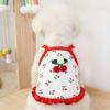 Breathable Cherry Dog Vest Soft Pet Dresses New Dog Clothes  Pet Supplies