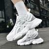 Dad Shoes Lightweight 2025 New Couple Shoes Middle School Students Breathable Mesh Surface Increased Black and White Casual Sports Style