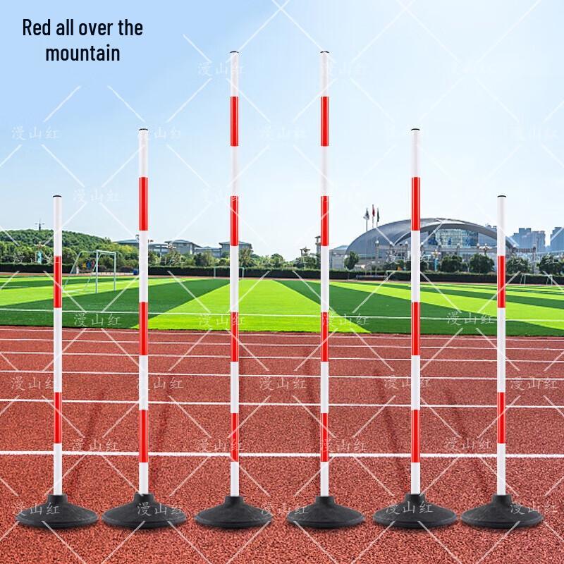 Flexible Slalom Training Poles with Cast Iron Bases (7-Piece Set)
