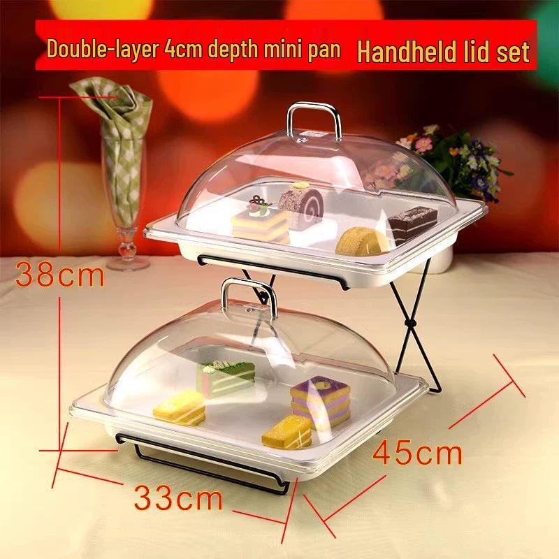 European Style Melamine Food Display Tray with Lid