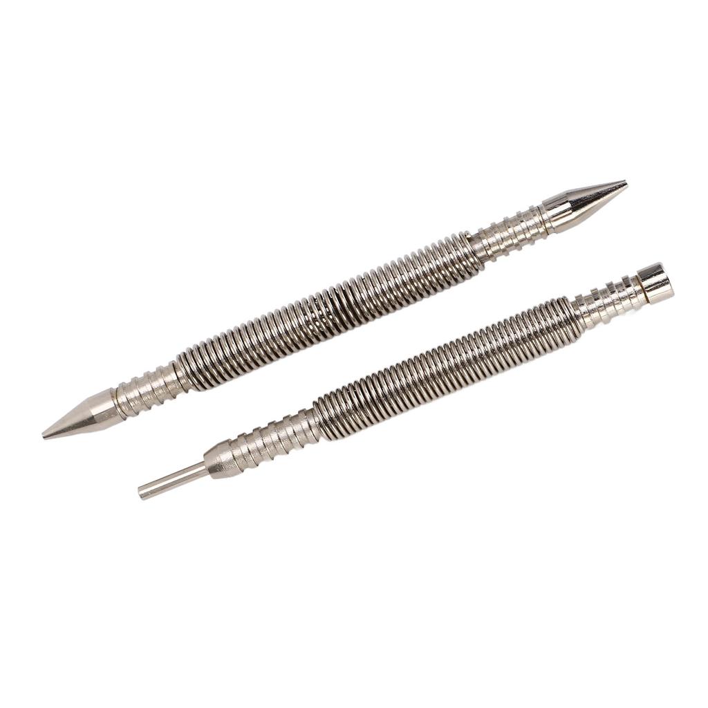 Dual Head Nail Setter and Hinge Pin Punch Set Bearing Steel Spring Nail Set for Wood Metal Plastic