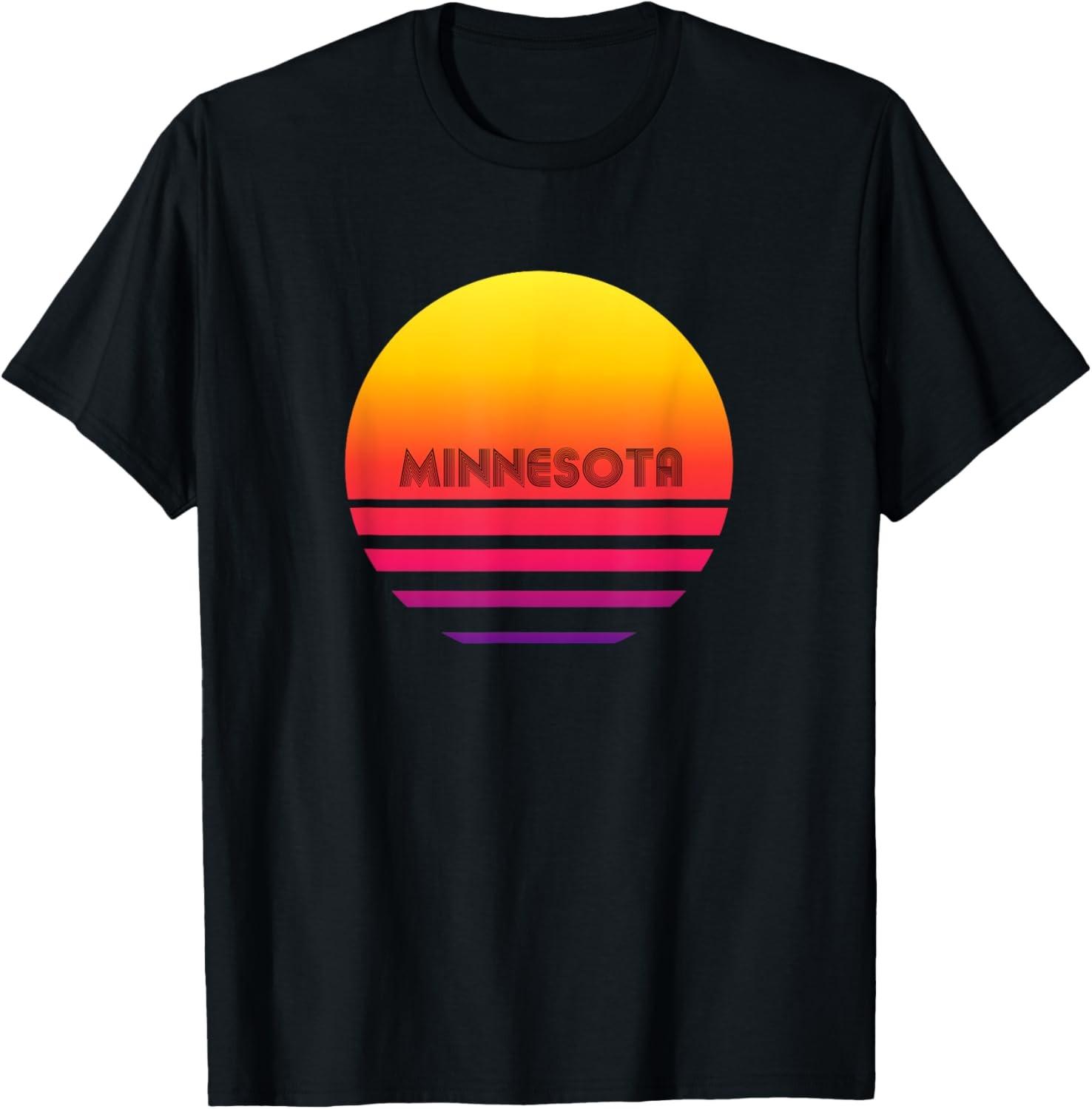 Minnesota Shirt Orange Purple Sunset T-Shirt S разноцветный