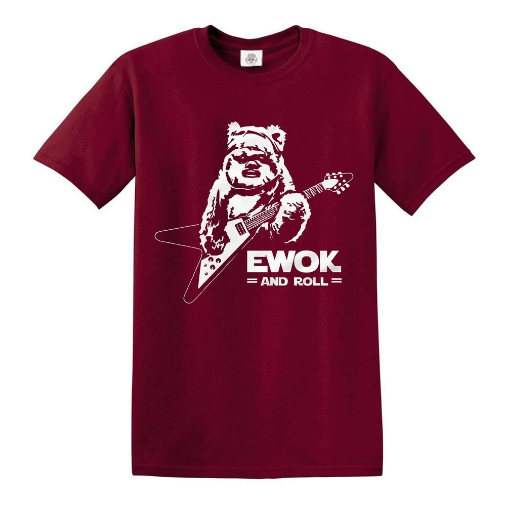 Ewok and roll guitar tshirt funny rock music joke rude novelty gift top tee 2XL