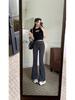 Hua Cotton Blend Micro-Flare High Waist Slimming Sweatpants for Women - 2025 Autumn Collection
