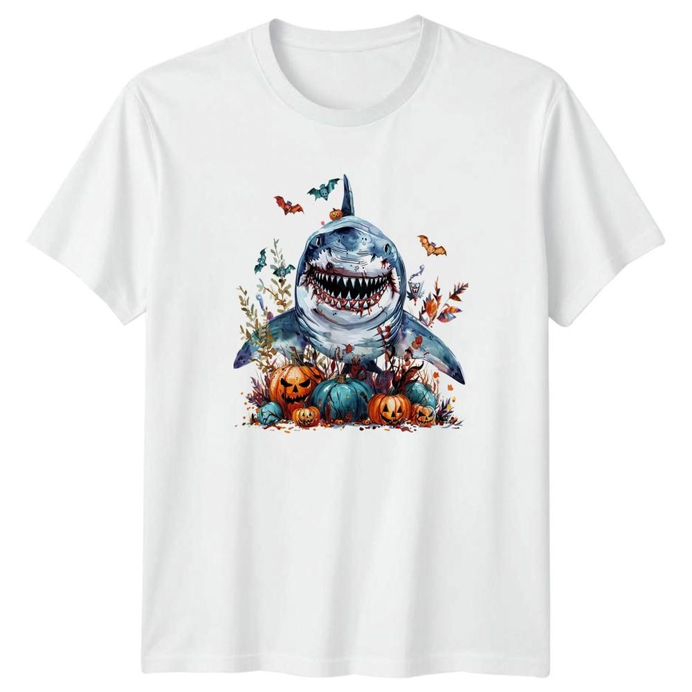 Shark Halloween TShirt Underwater Ocean Spooky Gift For Him And Her S