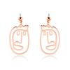 Alloy Face Elegant Earrings For Women Modern Cartoon Expression Design Jewelry