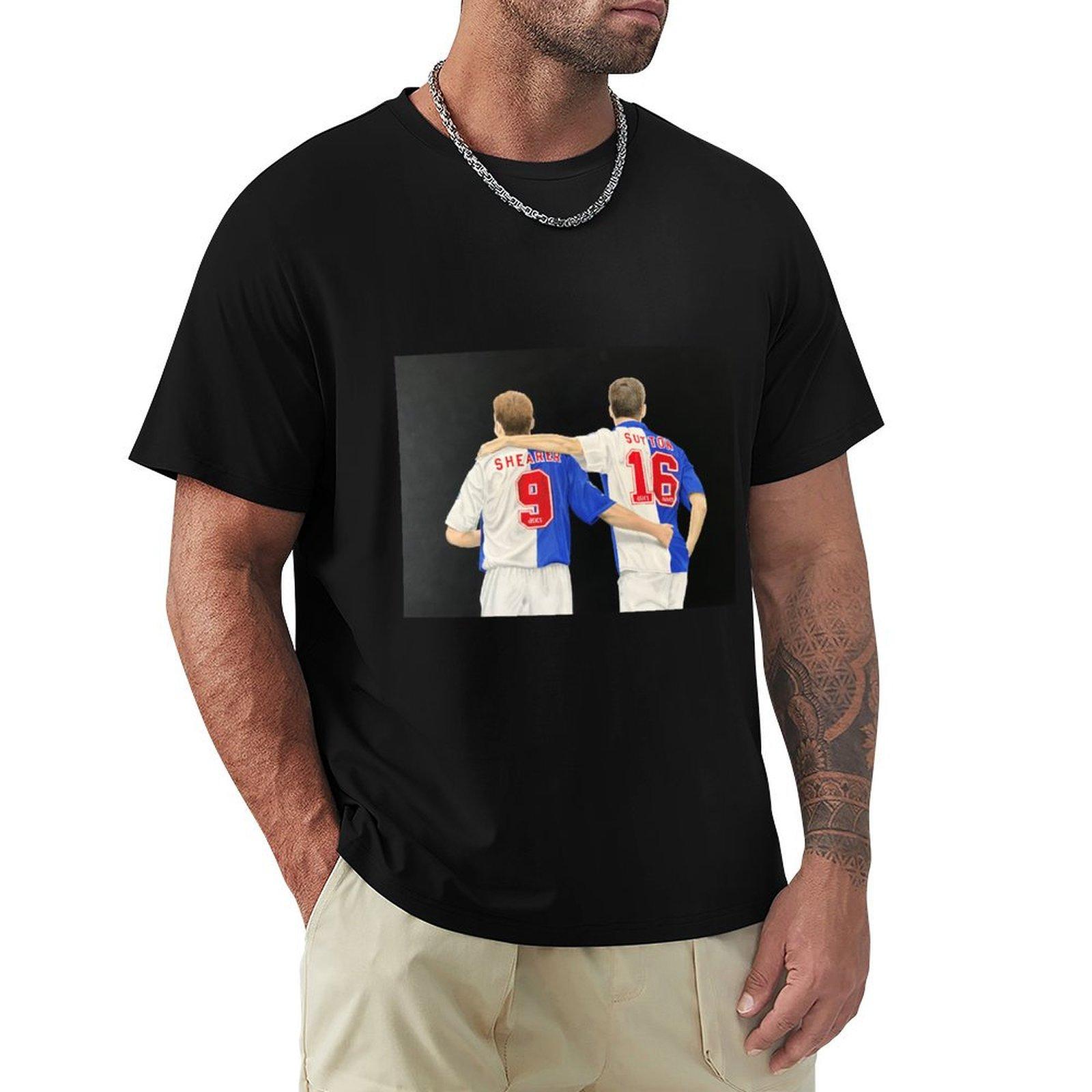 

My painting of Blackburn Rovers FC legends Alan Shearer and Chris Sutton TShirt vintage anime shirt plus size men clothing 4XL