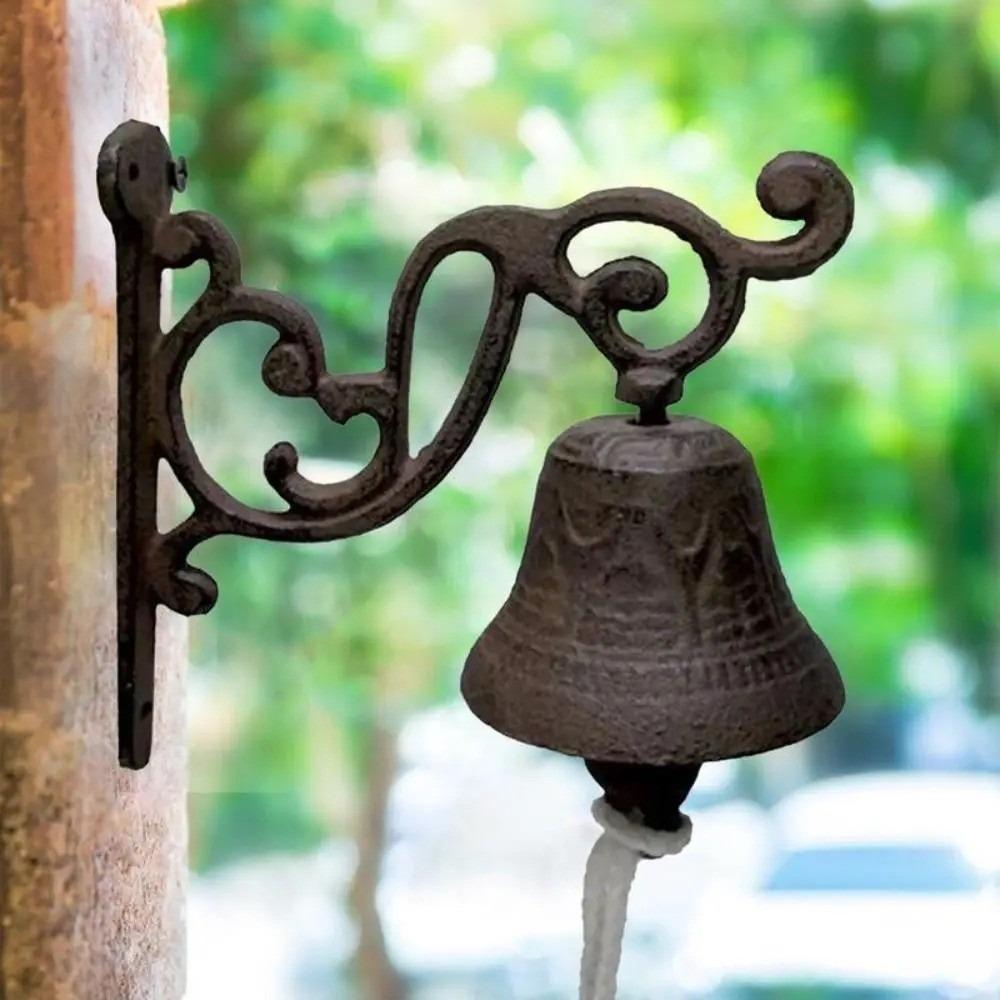 Weatherproof Cast Iron Door Bell Metal Wall Mounted Bell Vintage Doorbell  Garden Decor